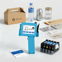 Mini Impresora de Inyección de Tinta Portátil con Cartucho de Tinta de Secado Rápido de 42 ml, Boquilla de 0.5 Pulgadas, Máquina de Codificación por Inyección de Tinta para Fecha/QR/Logotipo/Texto