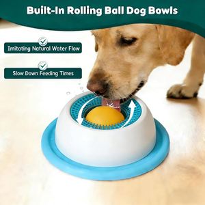 Plato Redondo Antideslizante para Mascotas, Plato de Alimentación Lenta para Gatos, Plato Antideslizante para Perros, Juguete Portátil para Perros, Dispositivo para Buscar Golosinas - Product Image 5
