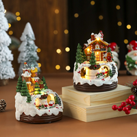 Sortierte 3D Mini-Rentier-Figuren Cartoon Weihnachts-Feiertagsstatuen Ornamente für Feengarten Kunstharz-Handwerk