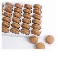 Décoration de gâteau colorée pour grossistes : Macarons comestibles en forme de fleur, rouge, rose, multicolores