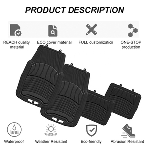 <span class=keywords><strong>Tappetini</strong></span> <span class=keywords><strong>Auto</strong></span> Universali Impermeabili e Inodori <span class=keywords><strong>per</strong></span> <span class=keywords><strong>Auto</strong></span>, SUV e Camion <span class=keywords><strong>in</strong></span> <span class=keywords><strong>Gomma</strong></span> Resistente - Set da 4 Pezzi - Product Image 4
