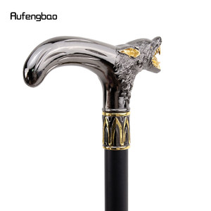 Bastón con Empuñadura de Cabeza de Leopardo, Bastón de Acero al Carbono, Ayuda para Caminar, Bastón de Caballero - Product Image 3
