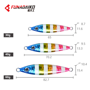FUNADAIKO <span class=keywords><strong>JMS</strong></span> 125 30g-60g señuelo de pesca luminoso de metal de plomo cebo señuelo jigging de agitación lenta - Product Image 4
