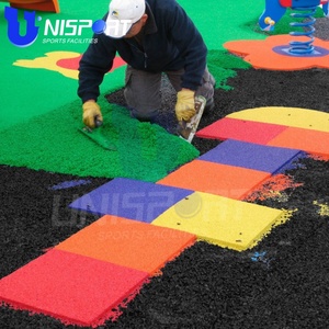 Vật liệu hạt cao su EPDM chống mài mòn đầy màu sắc Ngoài trời Chạy vỉa hè sân chơi sàn Vật liệu bề mặt - Product Image 4
