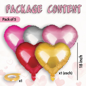 Aluminum Valentines Day Happy Anniversary Mylar Wedding Inflatable Helium Birthday Decorations <b>Party</b> Metallic Heart Foil <b>Balloon</b> - Product Image 2