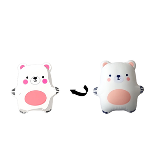 Portachiavi Personalizzato Orsetto Bianco 10cm, Orsetto di Peluche Morbido con Logo Personalizzato, Regalo Promozionale - Product Image 1