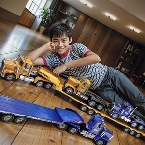 <span class=keywords><strong>Camión</strong></span> de Juguete <span class=keywords><strong>Gigante</strong></span> con Remolque RC DWI de 39.6 Pulgadas para Niños |   <span class=keywords><strong>Camión</strong></span> de Transporte <span class=keywords><strong>a</strong></span> <span class=keywords><strong>Control</strong></span> <span class=keywords><strong>Remoto</strong></span> de 13 Canales con Luces y Sonidos - Product Image 2