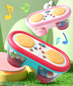 Wholesale Musical Hand Clap <b>Drum</b> Toy Color Change Night Light <b>Drum</b> Projector Rotating Musical Instrument Toy - Product Image 2