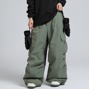 Pantalon de ski Polartec pour homme et <span class=keywords><strong>femme</strong></span>, coupe ample, nouveau, imperméable et chaud, pour snowboard et activités de plein air, grandes tailles - Product Image 1
