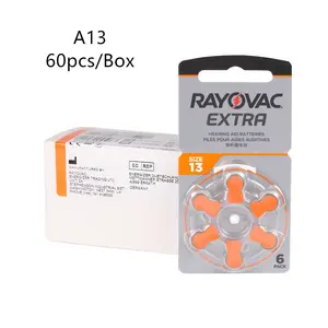 RAYOVAC EXTRA A13สังกะสีอากาศประสิทธิภาพเครื่องช่วยฟังแบตเตอรี่สำหรับ BTE ITE