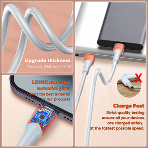 Câble de données LDNIO LS604, nouveau, 4 mètres, USB-micro Type-C et charge pour <span class=keywords><strong>iPhone</strong></span>, type 30W, TPE - Product Image 4