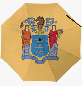 Parapluie imperméable avec drapeau de l'État américain du Wyoming, pour l'extérieur, avec ouverture et fermeture automatiques, revêtement anti-UV - Product Image 3