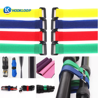 Vente en gros de sangles de fixation réglables Fixation et organisation d'attaches de câble à boucle et crochet Set de sangles Cinch en nylon multi-usages