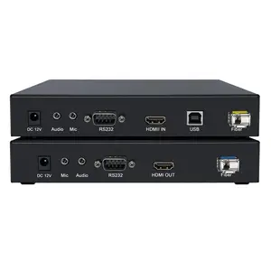 4k hd mi סיב אופטי exender עם kvm usb2.0 אודיו rs232 מצב יחיד סיב אופטי HD-MI משדר סיב אופטי משדר