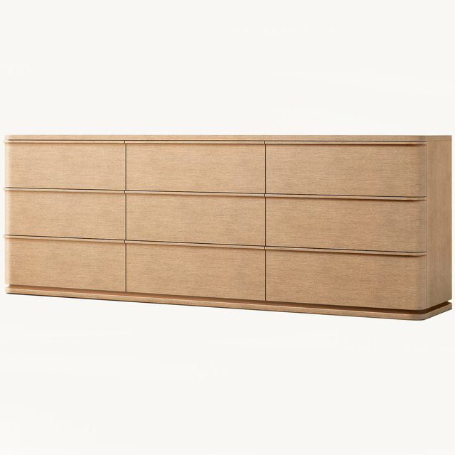 Modern High End Design Dresser Solid Oak Indoor Furniture Cabinet Soft Close 9 Dressers