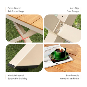 Ensemble de salle à manger d'extérieur pour 6 personnes, ensemble de <span class=keywords><strong>table</strong></span> et de chaises en aluminium 7 pièces, ensemble de meubles modernes, <span class=keywords><strong>table</strong></span> à manger pour restaurant - Product Image 4