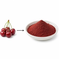 Poudre d'extrait de cerise acidulée en vrac LCHBIO, non-OGM, sans gluten, compatible végétalien, qualité cosmétique, mélange de fruits 80 Mesh