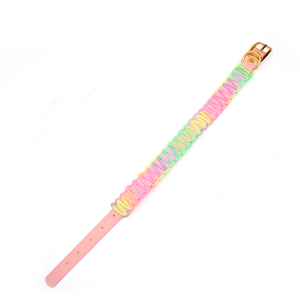 Nuovo Elegante Collare per Cani in PVC, Design Personalizzabile e Regolabile, Decorazione di Lusso con Nastri, Chiusura con Fibbia per Cani Piccoli/Medi - Product Image 3