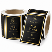 Étiquettes autocollantes pour bougies, estampage à chaud, gaufrage mat, adhésives pour emballage de pots parfumés, impression personnalisée