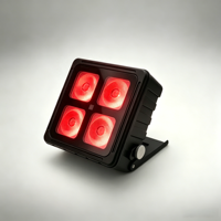 Projecteurs LED sans fil 4x20W à batterie, étanches IP65, IR4 RGBWAUV, pour mariages, DJ, parcs et fêtes