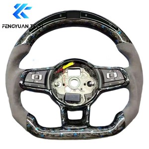 Volante Auto Personalizzato in Fibra di Carbonio Forgiata con LED per VW Golf Mk7 Mk8 Mk7.5 GTI GTD Polo 7 8 Jetta <span class=keywords><strong>CC</strong></span> <span class=keywords><strong>Volkswagen</strong></span> 8R Mk8.5 - Product Image 6