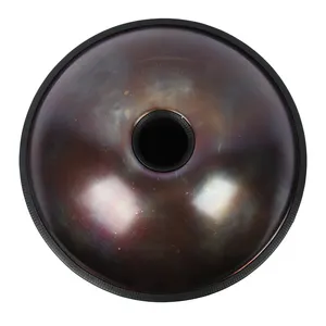 Professionelle Bühne 55 cm Handpan-Trommel 10-Noten F niedrig Pygmy Edelstahl Galaxy lila Musikinstrument-Zubehör