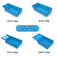 Vetroresina Interrate prefabrik açık yüzme havuzları büyük boy fiberglas havuz yüzmek Spa havuzu Piscine