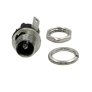 DC-025M Soldering 5.5mm * 2.5mm Metal DC Power Jack Socket Connector 5.5*2.5 DC Jack Copper Socket Connector Female 5525