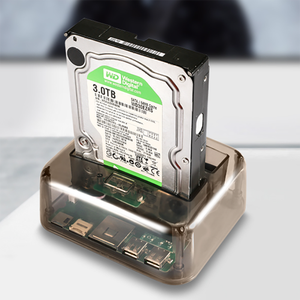 Carcasa de base de <span class=keywords><strong>disco</strong></span> dual USB 3,0 SATA <span class=keywords><strong>IDE</strong></span> 2,5/3,5, carcasa de <span class=keywords><strong>disco</strong></span> <span class=keywords><strong>duro</strong></span>, carcasa de plástico SSD sin conexión, estación de acoplamiento HDD externa - Product Image 1