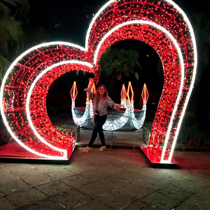 Luz LED Romántica con Forma de Corazón para Navidad, Jardín, Camino, Boda, Iluminación Festiva para Crear Atmósfera - Product Image 1