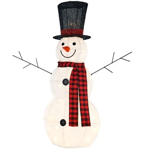 Silueta <span class=keywords><strong>de</strong></span> <span class=keywords><strong>muñeco</strong></span> <span class=keywords><strong>de</strong></span> <span class=keywords><strong>nieve</strong></span>, 40 luces LED blancas cálidas - Product Image 4