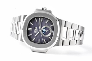Montre mécanique de luxe pour plongée 40,5 mm, qualité supérieure, étanche, mouvement PPF Factory Cal.324, 5726, phase de lune, bleue, PP - Product Image 2