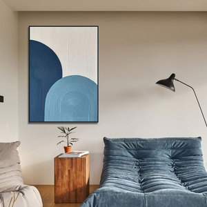 Art original de haute qualité 100% peint à la main <span class=keywords><strong>bleu</strong></span> texture abstraite peinture à l'huile sur toile pour la décoration murale de la maison - Product Image 6