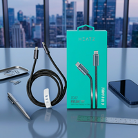 Kabel pengisian daya Cepat C ke C, 1M PD 240W 5A kabel Data pengisi daya dengan chip e-mark jaket nilon tegangan 48V untuk multifungsi harian