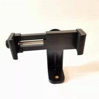 Clip de téléphone rotatif à 360 degrés avec vis allongée, conception monobloc pour équipement de diffusion en direct, plastique noir, horizontal