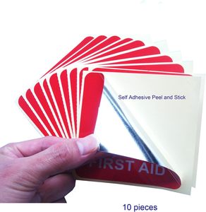 Pegatinas de botiquín de <span class=keywords><strong>primeros</strong></span> <span class=keywords><strong>auxilios</strong></span> a prueba de agua, etiquetas con logotipo de símbolo de emergencia, señales de seguridad para ambulancia de Hospital - Product Image 4