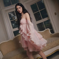 Robe Halter à Volants Fluide de Style Français, Inspirée des Designs Tendance, Très Vendue