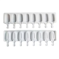 Moule à glace en silicone écologique 2026 trous pour desserts DIY, bâtonnets de sucettes glacées, bac à glaçons, baril à glace, crème glacée maison
