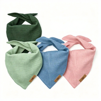 Bandana pour chien à carreaux de créateur, logo personnalisé, en coton, écharpe pour animal de compagnie, réglable, violet et marron, faible MOQ, respirant, léger, vente en gros