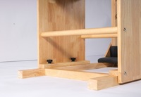 Baril d'entraînement Pilates ergonomique en bois de chêne, design incurvé antidérapant pour un étirement doux de la colonne vertébrale, l'alignement corporel et le renforcement du tronc en studio