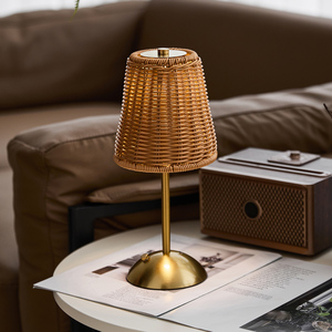 Bedroom Bedside Desk Lights Retro Zen Tea Room USB Plug <strong>Bamboo</strong> Woven Pastoral Atmosphere Japanese Wabi-sabi <strong>Table</strong> <strong>Lamp</strong> - Product Image 3