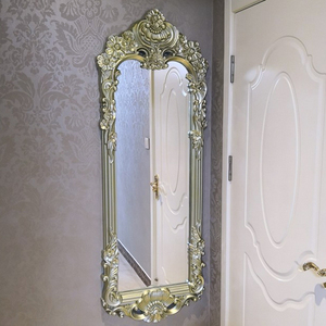<span class=keywords><strong>Miroir</strong></span> mural vintage <span class=keywords><strong>baroque</strong></span> orné en or sculpté, <span class=keywords><strong>miroir</strong></span> décoratif antique pour entrée - Product Image 5