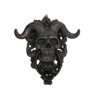 Aldaba de puerta colgante de calavera de Dios con cuernos, aldaba de puerta con cabeza de <span class=keywords><strong>esqueleto</strong></span>, aldaba de puerta de calavera de Diablo, colgador de figura de <span class=keywords><strong>cabra</strong></span> de resina colgante - Product Image 6