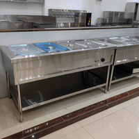 Buffet-Restaurant Catering Amerikanischer Elektrischer Edelstahl-Dampftisch Design Industrieller Cafeteria-Speisenwärmer Bain-Marie