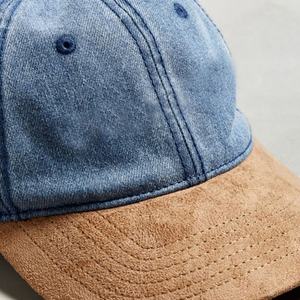 ACE Casquettes de baseball en denim 6 panneaux Botton personnalisées vierges avec bord en daim Casquettes lavées à l'acide - Product Image 5