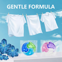 Lessive liquide concentrée écologique antibactérienne à 3 compartiments en gros pour hôtels et usage domestique OEM ODM