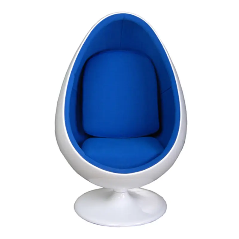 スタンディングスイベルグラスファイバー大人サイズ楕円形の卵形の卵の椅子