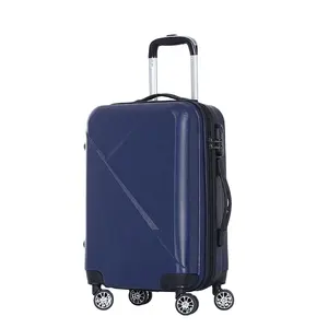 China high quality zipper trolley luggage cart sets 3 promotional bags abs cover hard suitcase luggage for travel