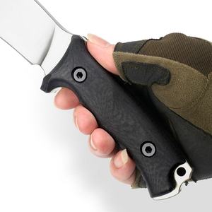 มีดสแตนเลสอเนกประสงค์แบบกำหนดเองได้ (DIY) พร้อมปลอก Kydex ด้ามจับ G10 แบบพกพาพร้อมคลิปหนีบเข็มขัด รับประกัน 1 ปี สำหรับการตั้งแคมป์ - Product Image 4