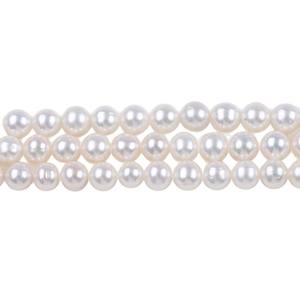 Perlas de Agua Dulce Redondas Blancas Naturales de Zhuji de 8-9 mm, Perlas Sueltas en Forma de Arroz para Hacer Collares y Pulseras - Product Image 4